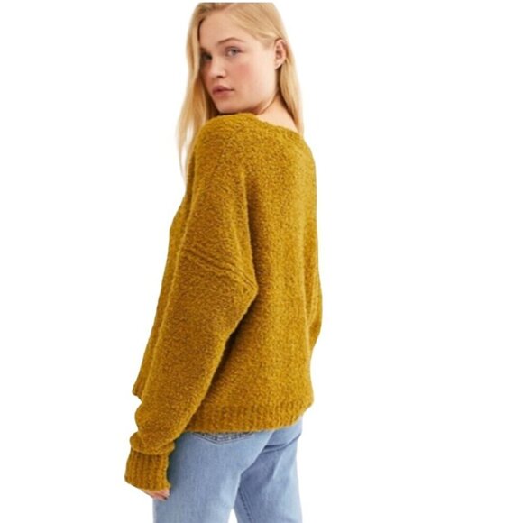 Free People Finders Keepers V Neck Sweater Athens Moss Size S - Picture 6 of 10